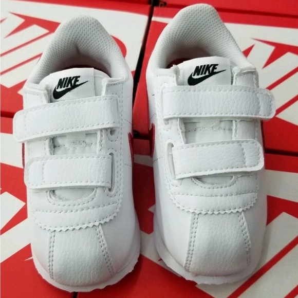 NIKE TODDLER  CORTEZ BASIC SL (TDV) 904769 103 WHITE / VARSITY RED 3C - Picture 4 of 8